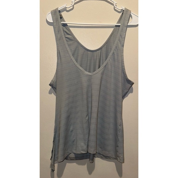 Athleta Women's Side Tie Tank Size Medium -Grey Striped - Picture 2 of 7